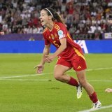 Aitana Bonmati exulte après son but KEYSTONE/AP/Alessandra Tarantino